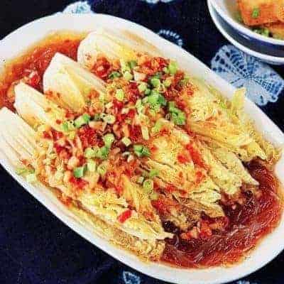 Noodle And Baby Cabbage With Garlic Sauce Recipe