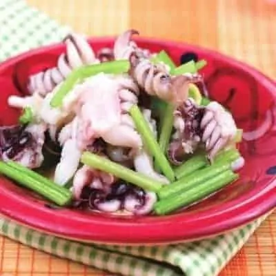 Chinese Fried Squid and Celery Recipe
