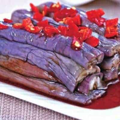 Chinese Steamed Eggplant Stripes With Pickled Chili Recipe