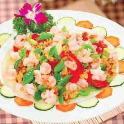 Simple Shrimp with Chilis Recipe