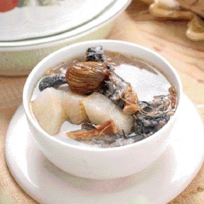 Ginseng Root Snow Pear Black Chicken Soup Recipe