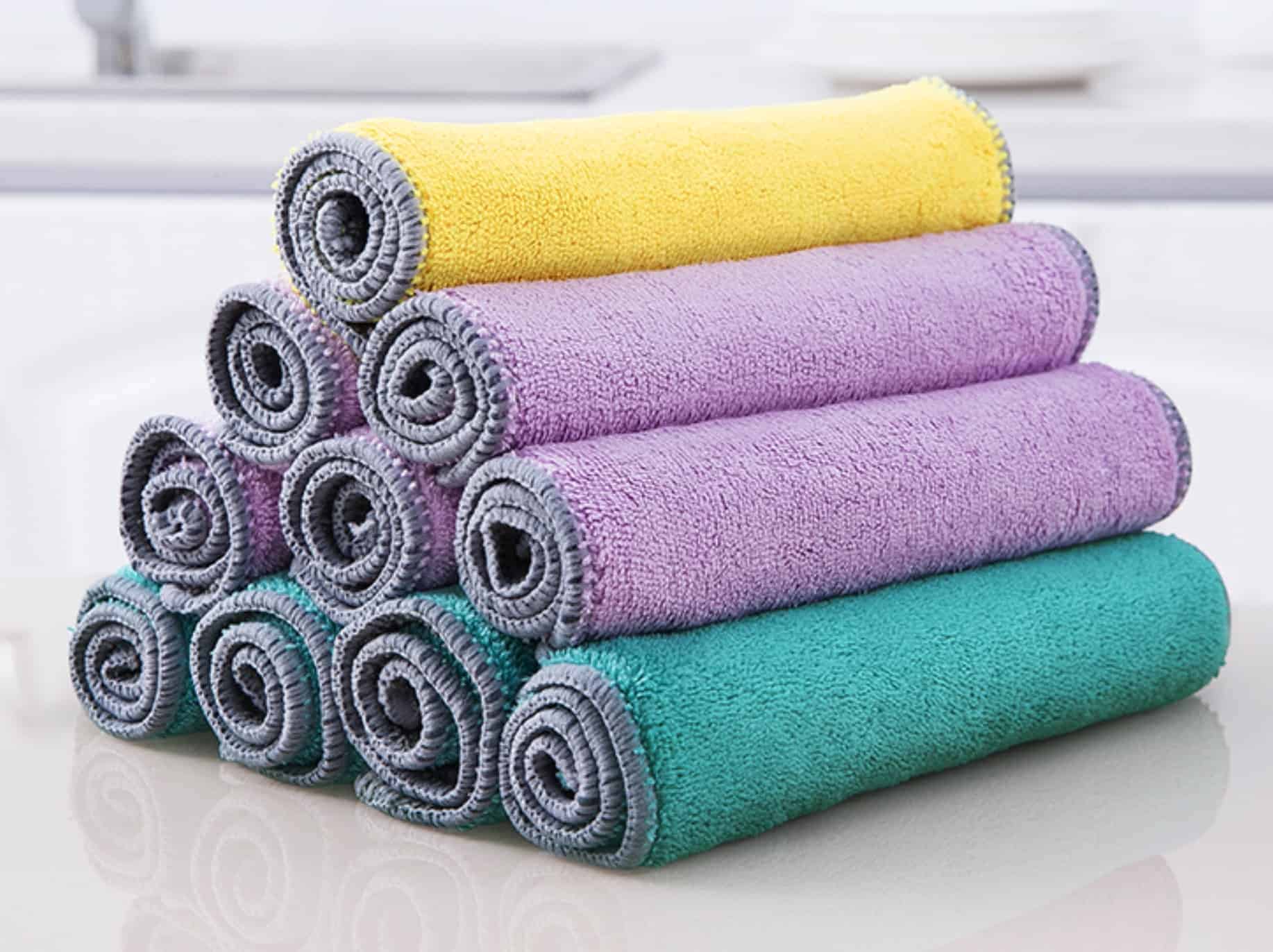 best way to was bath towels and kitchen towels