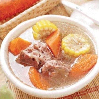 Corn and Carrot Pork Bones Soup Recipe